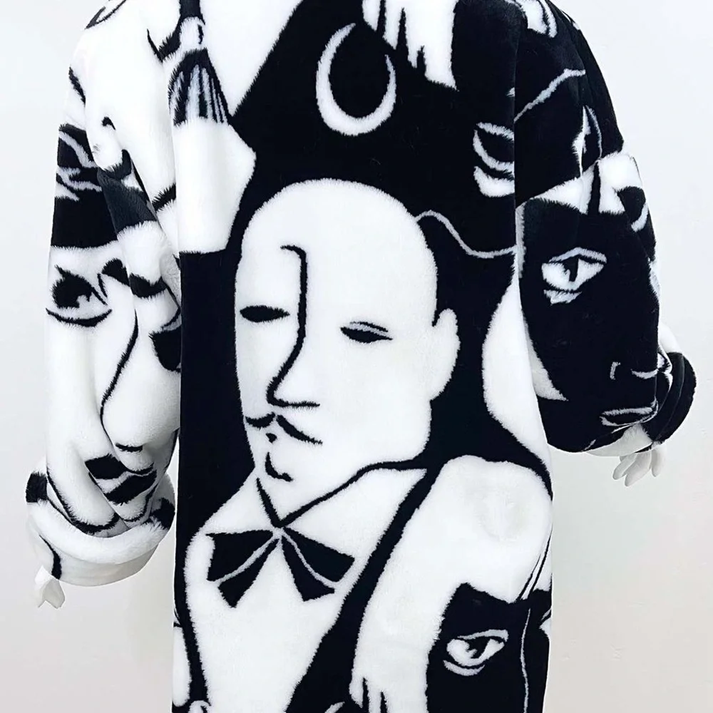 Archive Donnybrook original 1980s Faces cocoon coat - Picture 4 of 7